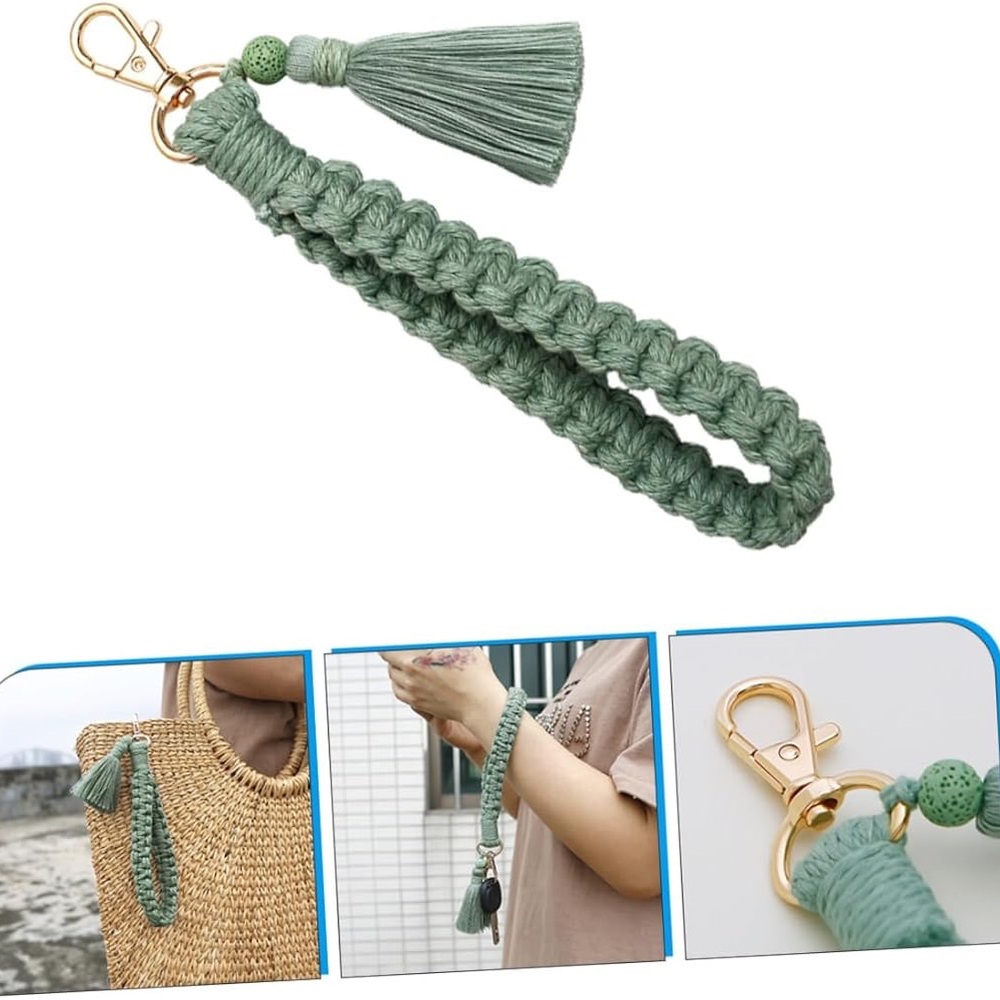 Cotton Tassel Macrame Lanyard